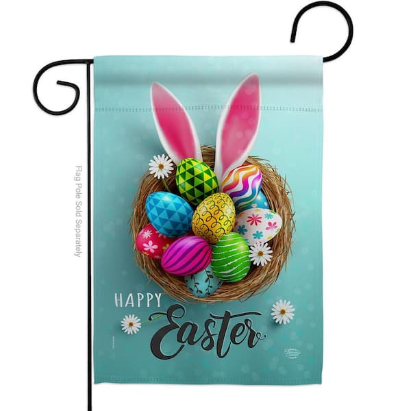 Happy Bunny Decorative Easter Eggs on a Stick 