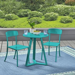 teal bistro patio set