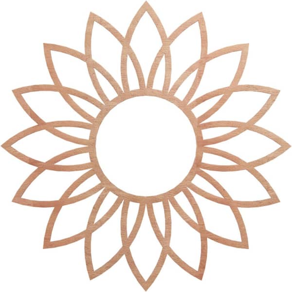 Ekena Millwork 24 in. x 8.375 in. x 0.25 in. Wood Medallion Moulding