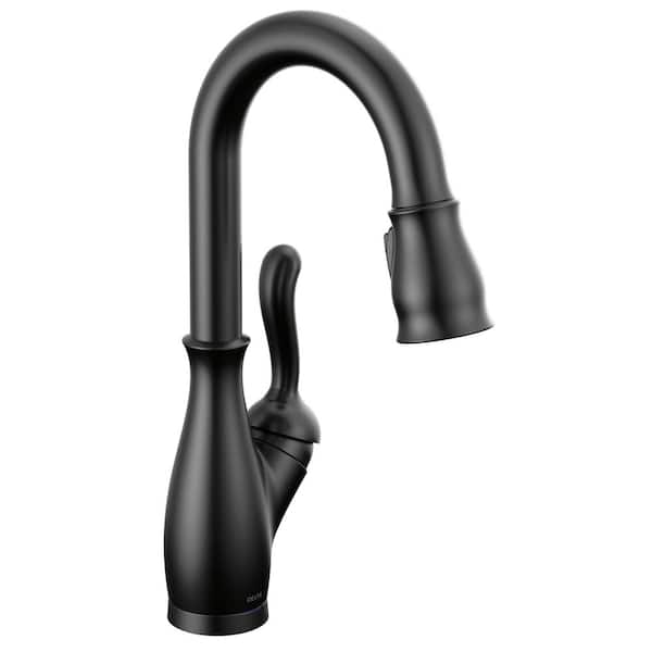 Delta Leland Single-Handle Bar Faucet with Touch2O Technology in Matte Black