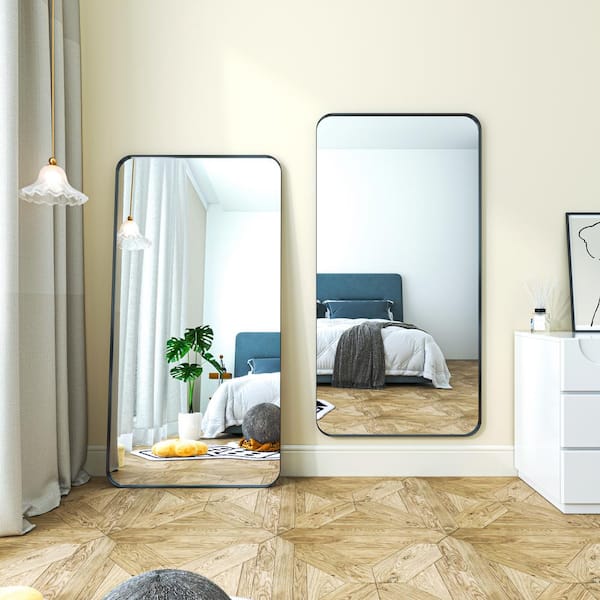 ORGANNICE 36 in. W x 60 in. H Rectangular Modern Black Aluminum