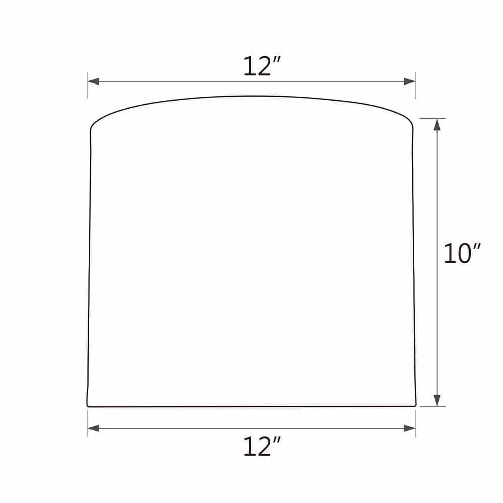 White Network Fabric Drum Lamp Shade, 12" x 12" x 10"