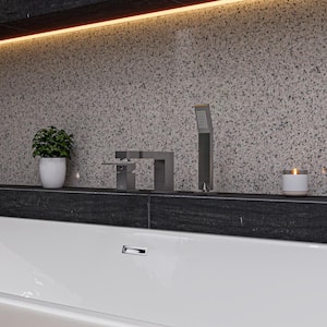 Single-Handle Tub Deck Mount Tub Faucet with Sleek Modern Design in Brushed Nickel