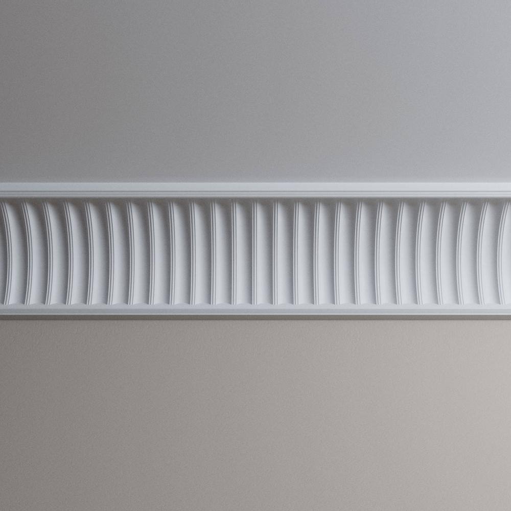 Esenia Unfinished Polyurethane Crown Moulding, 47" Length