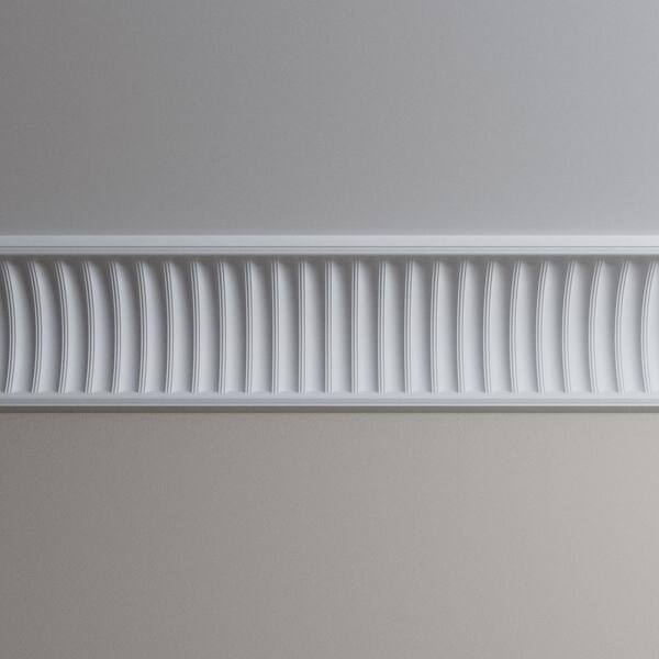 Ekena Millwork Esenia 9.5 in. D x 13.375 in. W x 47 in. L Polyurethane Crown Moulding