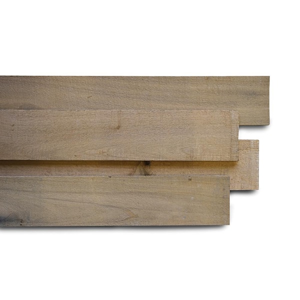 Weaber 1/2 in. x 4 in. x 4 ft. Wheat Poplar Weathered Board 5 packs (52.5 sq.ft.) - (8 pieces / 10.5 sq.ft. per pack)