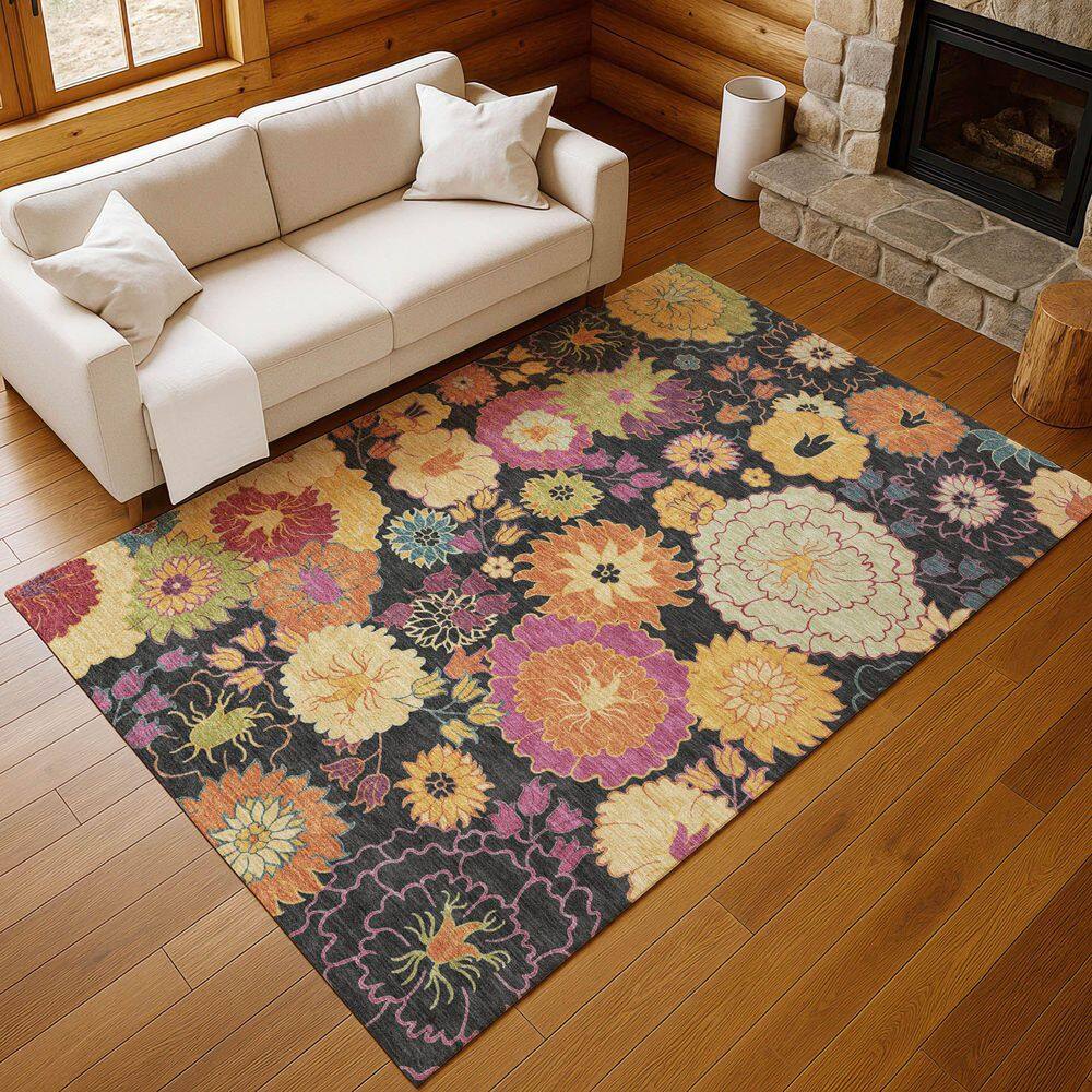 Chantille Machine Washable Indoor/Outdoor Abstract ACN2293 Black 10 ft. x 14 ft. Area Rug price history on PriceWatchPro