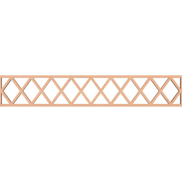 Ekena Millwork Wolford Fretwork 0.375 in. D x 46.625 in. W x 8 in. L Alder Wood Panel Moulding