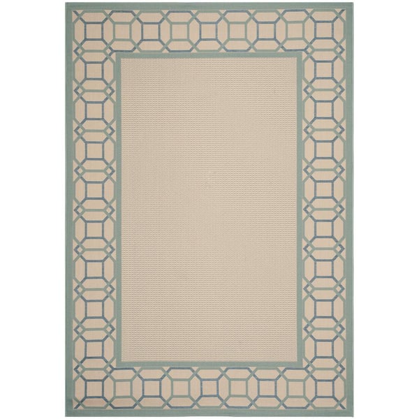 SAFAVIEH Martha Stewart Yucca Plant 7 ft. x 10 ft. Border Indoor/Outdoor Patio  Area Rug