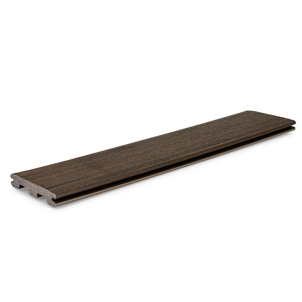 Composite Prime+ 5/4 in. x 6 in. x 20 ft. Grooved Dark Cocoa Composite Deck Board (Actual: .94 in. x 5.36 in. x 20 ft.)