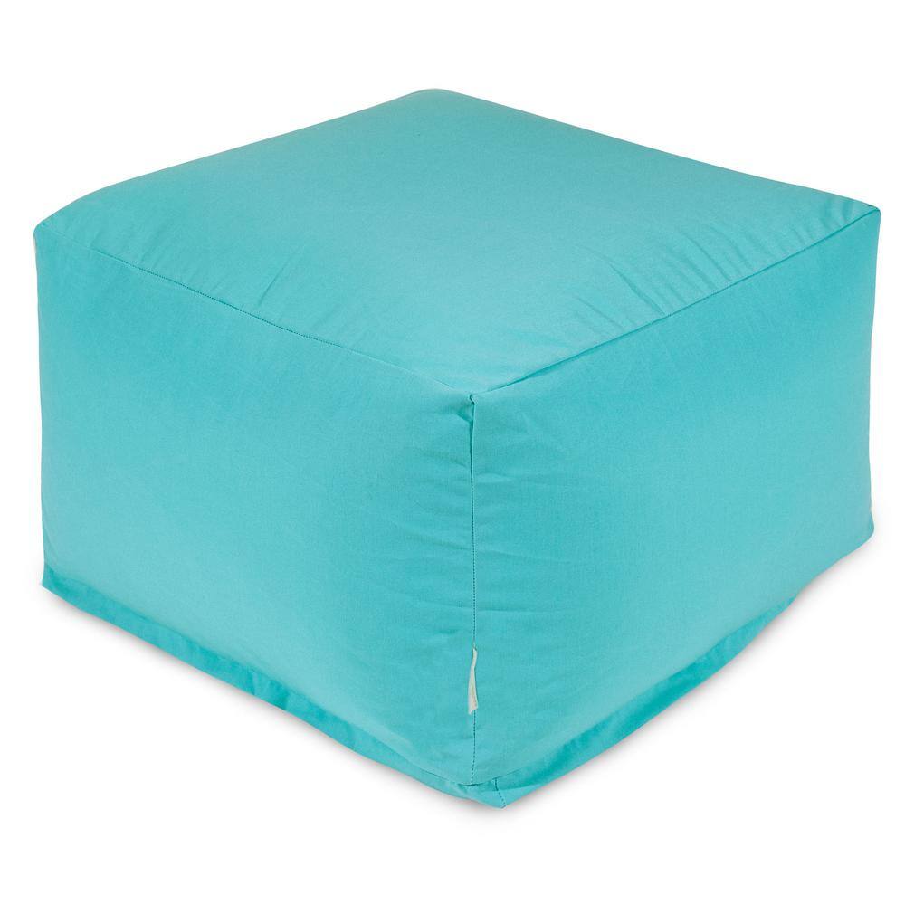 Majestic Home Goods Teal Solid Indoor/Outdoor Ottoman Cushion 859072370357