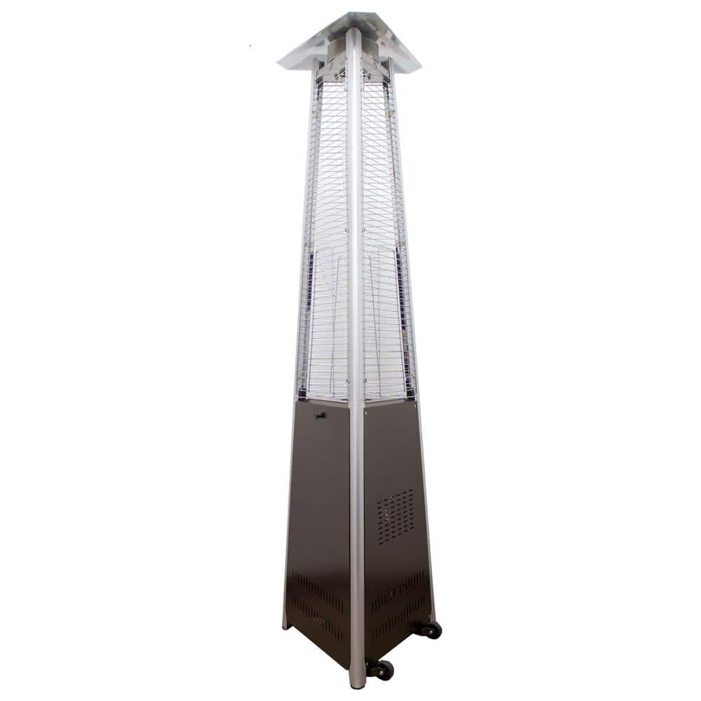 AZ Patio Heaters 41,000 BTU Hammered Bronze Glass Tube Gas Patio Heater  NG-GT-BRZ - The Home Depot