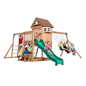 Backyard discovery montpelier all cedar wood playset swing set new arrivals