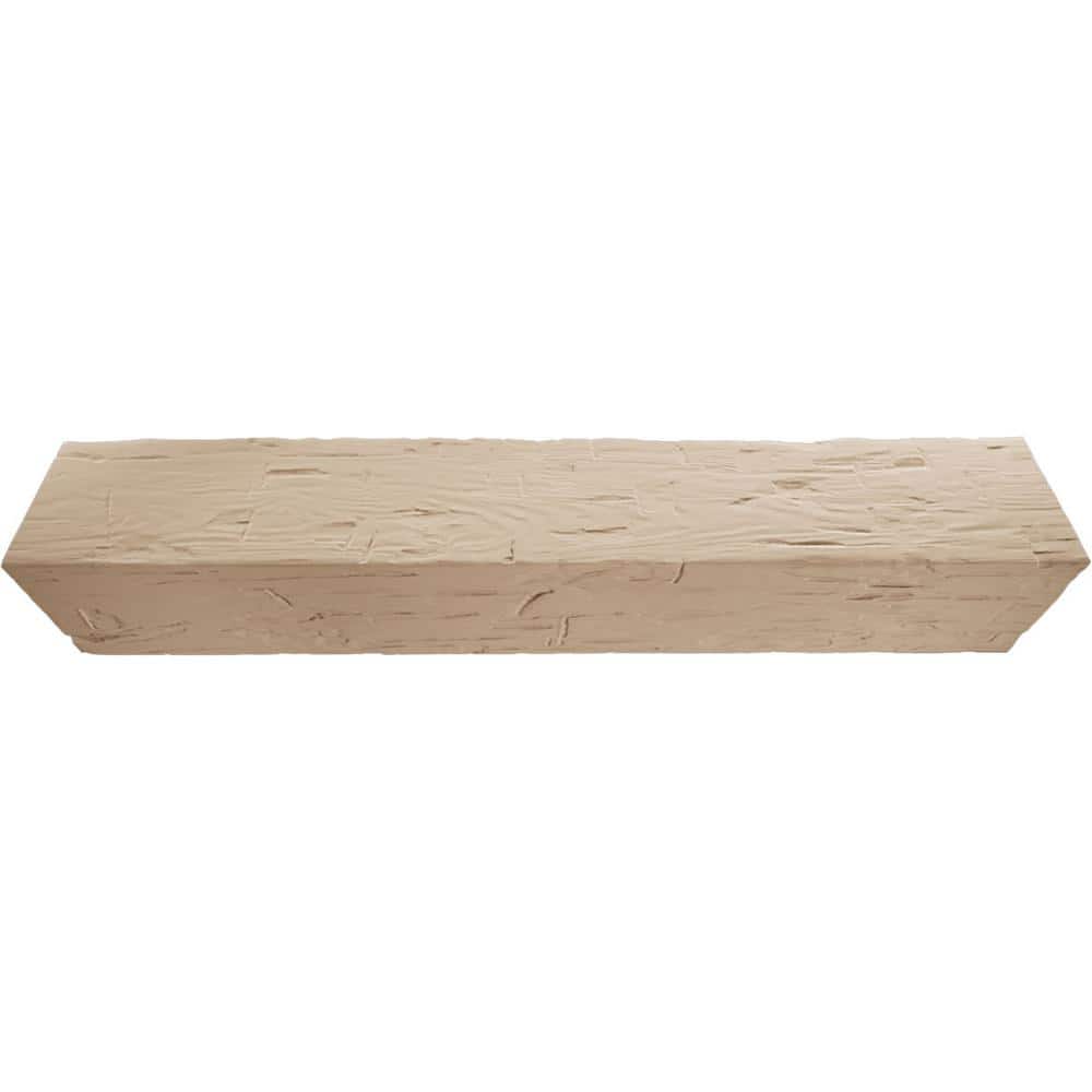 Hand Hewn Factory Prepped Faux Wood U-Beam, 4-in x 6-in x 8-ft