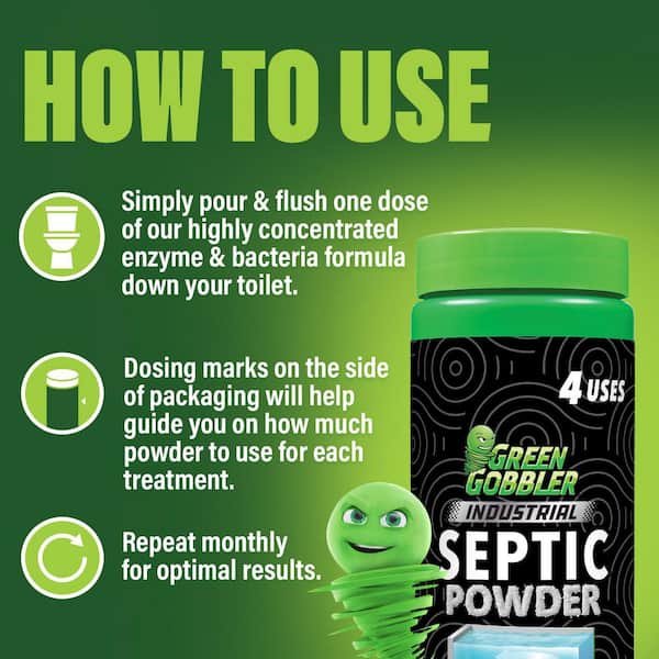 Green Gobbler 27 oz. Industrial Septic Powder Drain Cleaner G8045