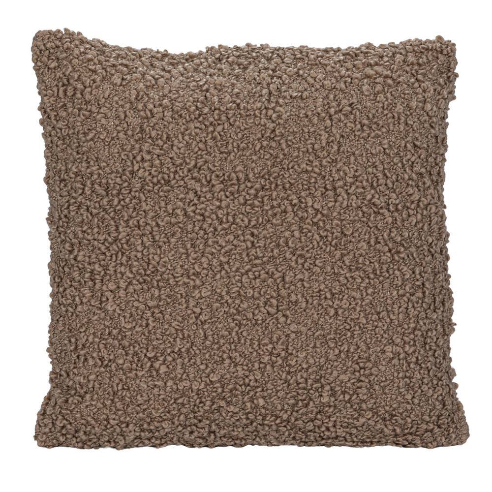 20" Gray Hand-Woven Fabric Indoor/Outdoor Pillow