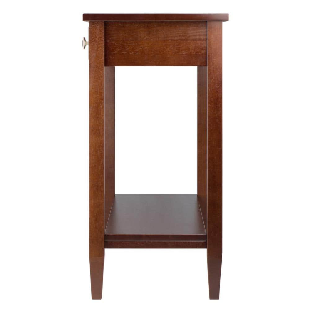 Winsome Richmond Mid-Century Modern Walnut Wood Console Table with Storage