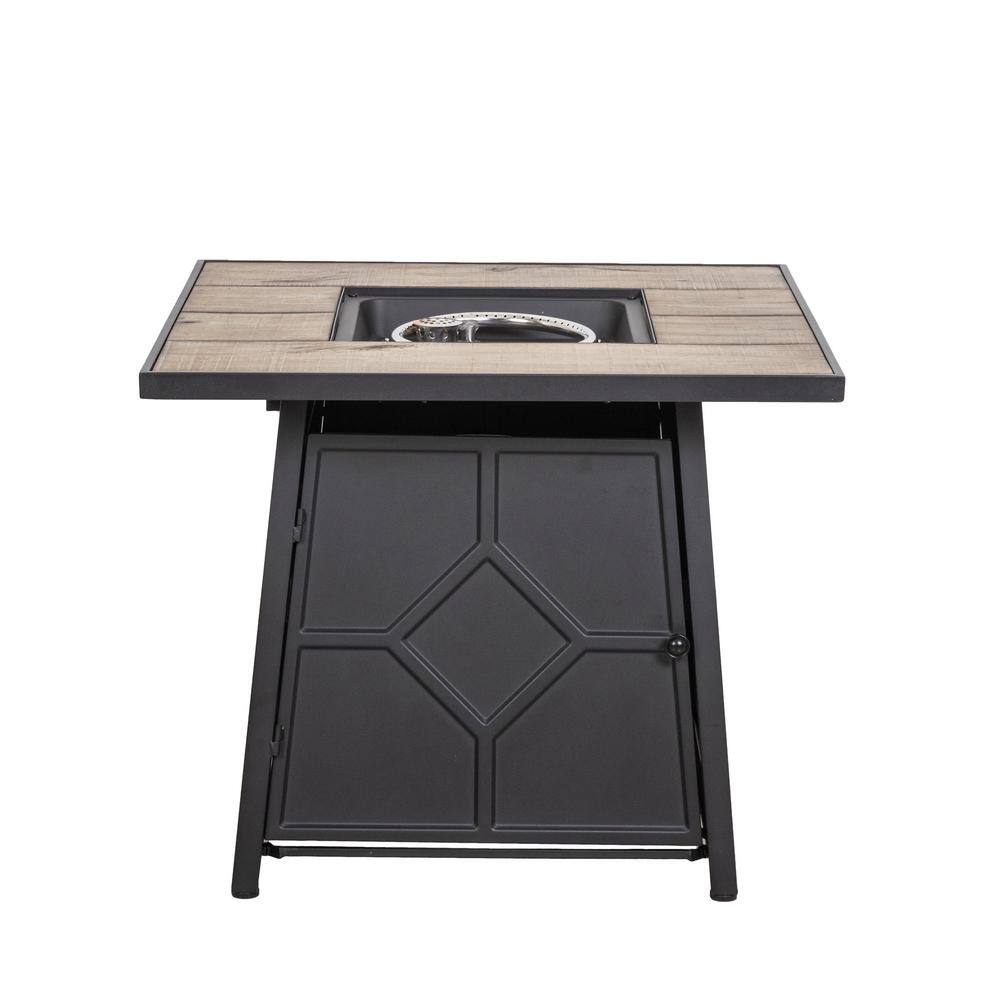 Black Square 40,000 BTU Steel Propane Gas Fire Pit Table With Steel lid, Weather Cover price history on PriceWatchPro