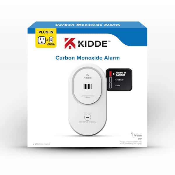 Plug-In Carbon Monoxide Detector with AA Battery Backup and Rotating Plug, COP