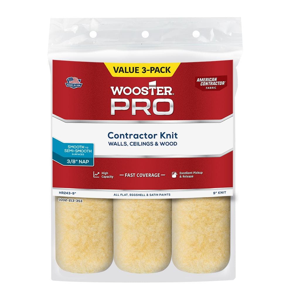ProDec 9/" Contractor Short Pile Roller Sleeve Pack Of 6