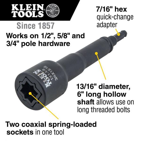 1/2 in. Square Drive 4-in-1 Square Impact Socket with 7/16 in. Hex Quick-Change Adapter 1/2 in. Square Drive 4-in-1 Square Impact Socket with 7/16 in. Hex Quick-Change Adapter