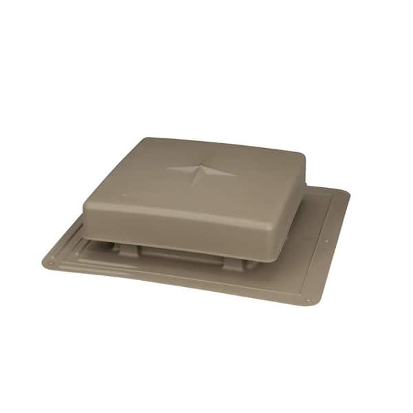 Air Vent 61 sq. in. NFA Plastic Square-Top Roof Louver Static Roof Vent in Weatherwood (Sold in Carton of 10 only)