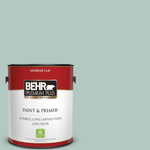 BEHR PREMIUM PLUS 1 gal. #S430-2 Fresh Tone Flat Low Odor Interior Paint & Primer