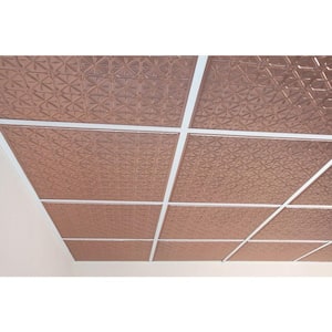 Continental Faux Copper 2 ft. x 2 ft. Lay-in or Glue-up Ceiling Panel (Case of 6)