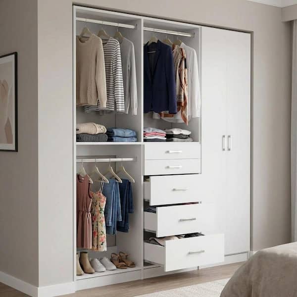 MODULAR CLOSETS Alto Collection 102 in. W White Wall Mounted