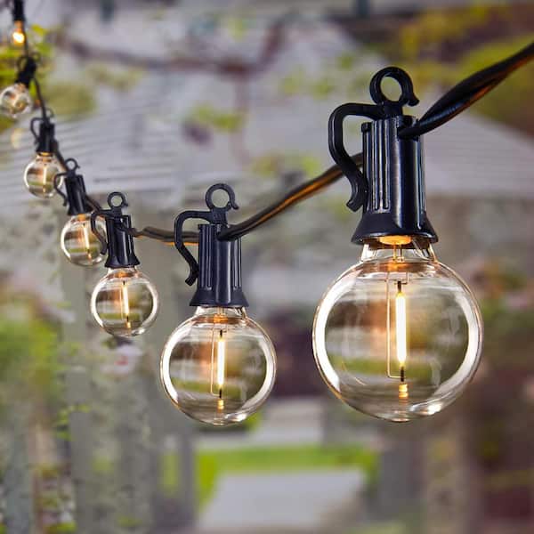 100 Light 200 ft. Black Outdoor Waterproof Connectable Clear Dimmable Edison Shatterproof String Light