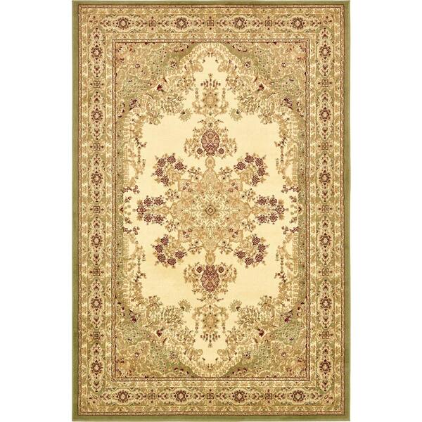 Unique Loom Versailles Louis Ivory 6' 0 x 9' 0 Area Rug