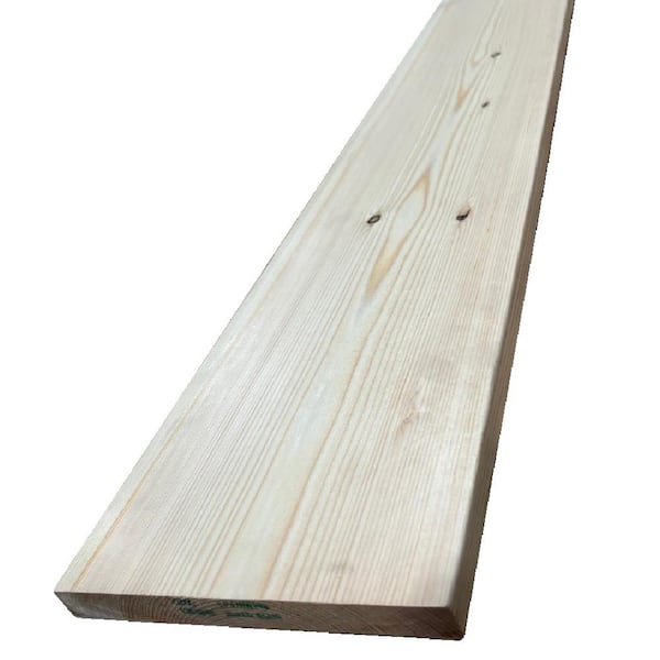 Unbranded 1 in. x 8 in. x 12 ft. Premium Square Edge Whitewood Common Softwood Board