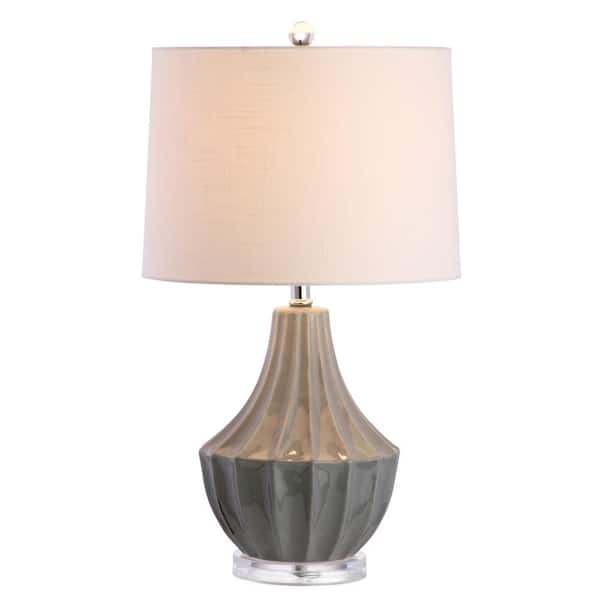 Tate 24.5 in. Gray Ceramic Table Lamp