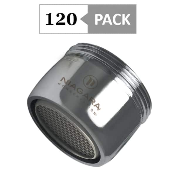1 GPM 0.94-in. Dual-Threaded Pressure-Compensating Bubble-Spray Faucet Aerator in Chrome (120-Pack)