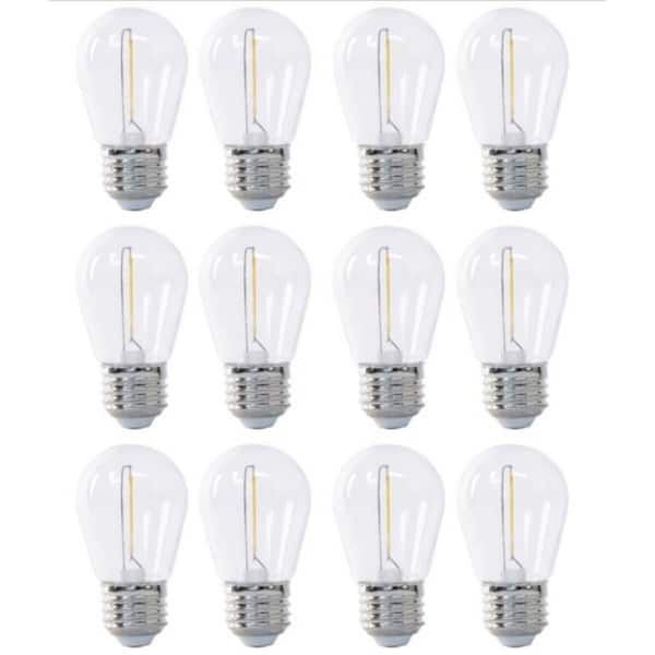 Feit Electric 15-Watt Equivalent S14 HO String Light LED Light Bulb, Warm White 2200K (12-Pack)