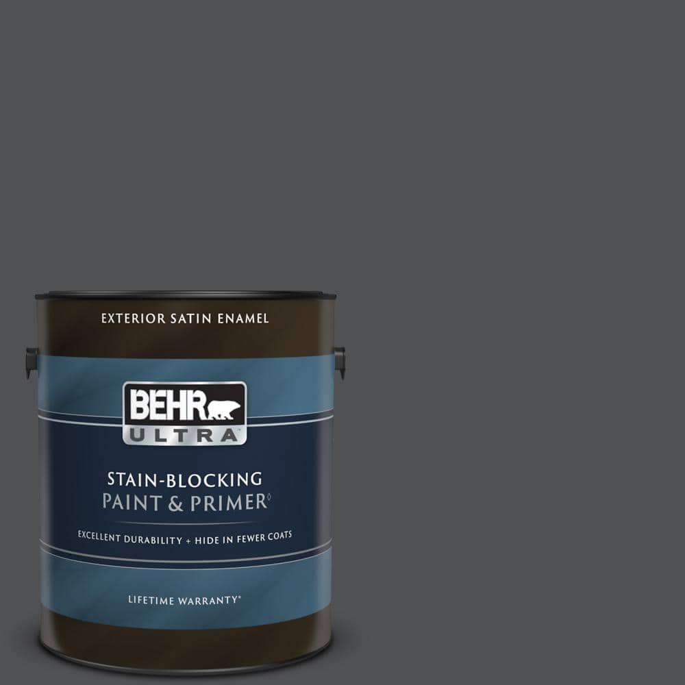 BEHR ULTRA 1 gal. PPU1801 Cracked Pepper Satin Enamel