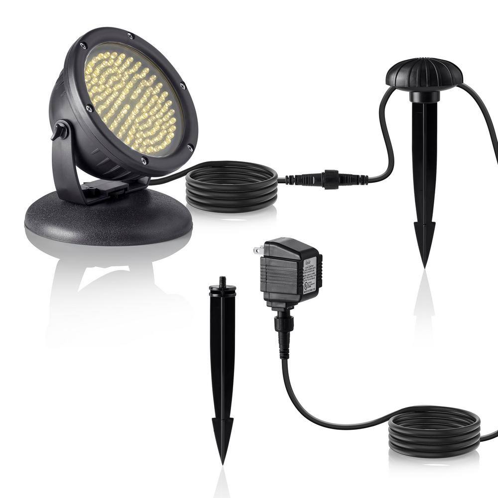 Black Weatherproof LED Outdoor Spotlight with Transformer