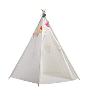 85 in. H Kids Teepee Play Tent Foldable Teepee Outdoor with Storage Bag, CPSC Certified