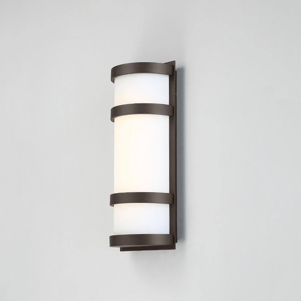 Latitude Bronze Cylinder 17.5W LED Dimmable Sconce