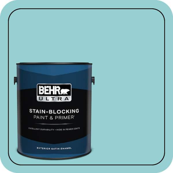 BEHR ULTRA 1 gal. #M460-3 Big Surf Satin Enamel Exterior Paint & Primer