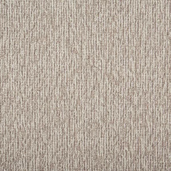 Natural Harmony 6 in. x 6 in. Loop Carpet Sample - Tidal Tweed -Color Quartz