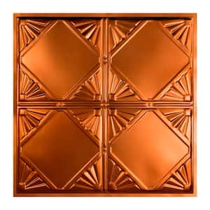 Erie 2 ft. x 2 ft. Lay-In Tin Ceiling Tile in Copper (20 sq. ft./case)