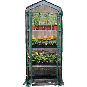 5 ft. 3 in. H x 2 ft. 3 in. W x 1 ft. 6 in. D 4-Tier Mini Greenhouse