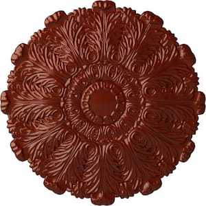 31 in. x 1-1/2 in. Durham Urethane Ceiling Medallion (Fits Canopies up to 4-1/4 in.), Firebrick