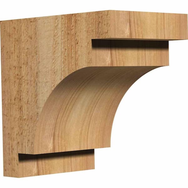 Ekena Millwork 4 in. x 6 in. x 6 in. Western Red Cedar Mediterranean Rough Sawn Corbel