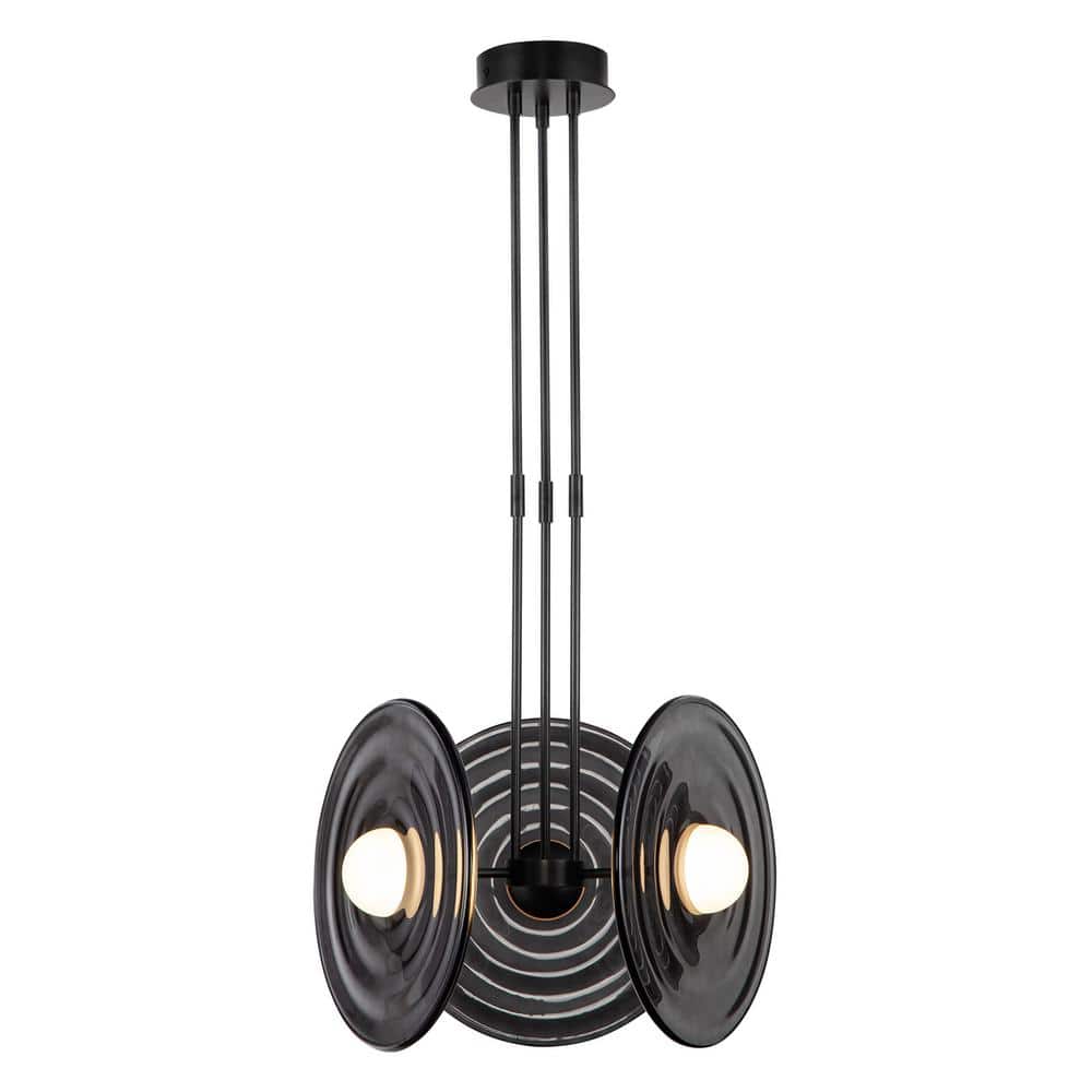 Harbour 18 in. 1 Light 25-Watt Urban Bronze/Smoked Integrated LED Pendant L