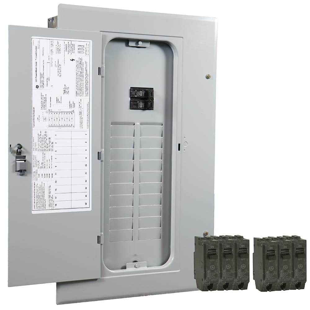 GE 100 Amp 20 Space 20 Circuit Main Breaker Indoor Load Center Contractor Kit TM2010CCPL12 The