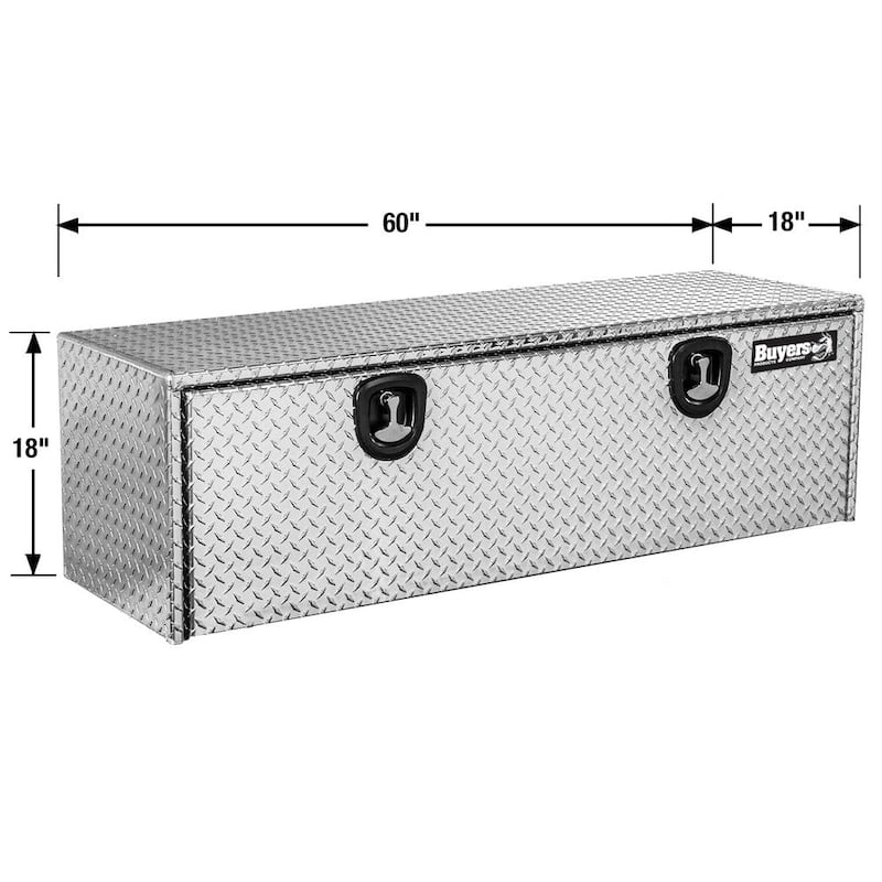 18 in. x 18 in. x 60 in. Diamond Plate Tread Aluminum Underbody Truck Tool Box