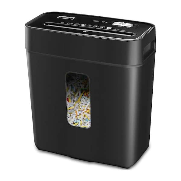 8-Sheet Cross-Cut Paper Shredder with P-4 Security, Shreds Credit Card/Staple/Clip, 3.04 Gal Bin and 5-Min Run, Black