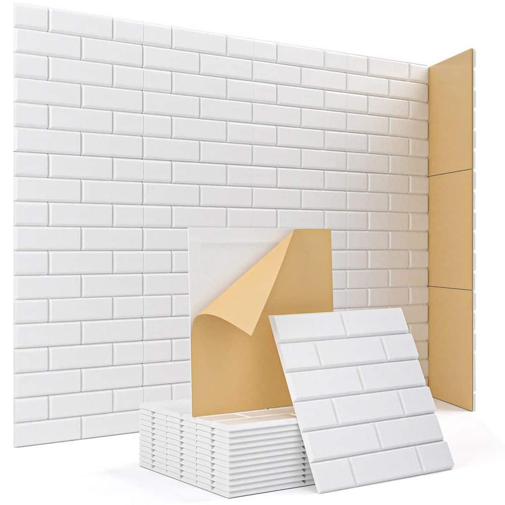 11.8 in. x 11.8 in. x 0.4 in. White Soundproofing Panels, Acoustic Foam Panels for Walls Door Ceiling, 12 Pcs price history on PriceWatchPro